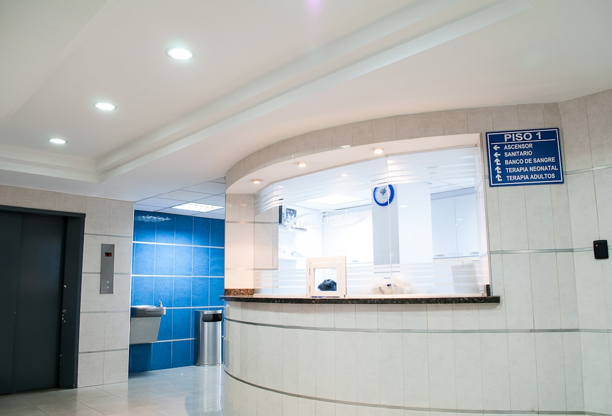 Modern clinic reception representing hospital partners in Turkmenistan